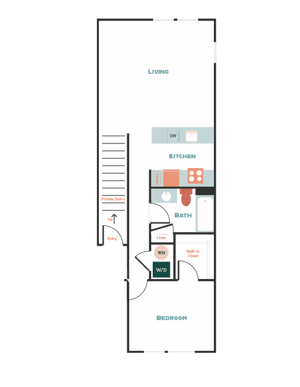1x1 A10 4-207 floor plan